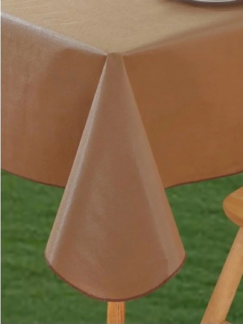 Vinyl Tablecloth Waterproof RECTANGULAR 120x60”  DARK COFFEE